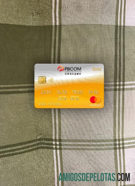 Banco de Comunicações das Filipinas Mastercard Gold Photolook Front amostra